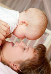 young mother with baby