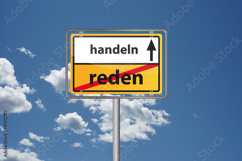 "Nicht reden, sondern handeln!" Stockfotos und lizenzfreie Bilder auf