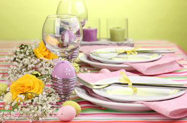 Easter table setting