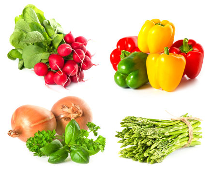 Variation aus Gemüse und Kräuter.