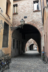 A typical alley in Ferrara, Italy