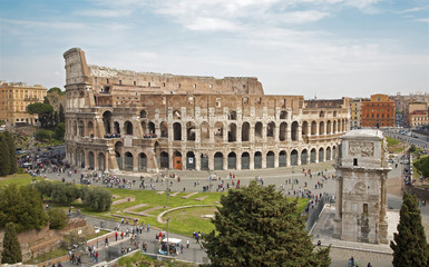 Naklejka premium Rome - colosseum from Palatine hill