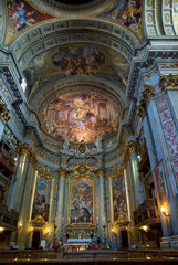 Fototapeta na wymiar Rome The Church of Saint Ignatius of Loyola