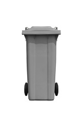 Large gray trash can