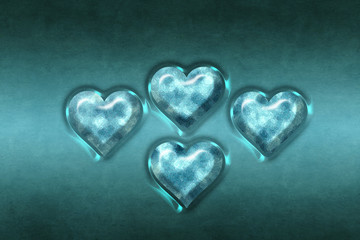 4 hearts