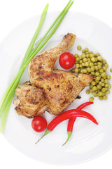 bbq : chicken ham garnished with green onion pens