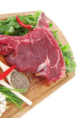 beef big rib piece with garlic