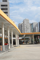 bus terminal in Hong Kong.