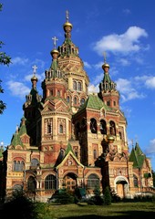 Fototapeta na wymiar Saint Petersburg, cathedral Saints Peter and Paul near Peterhof