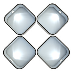 Shop window copyspace showcase isolated