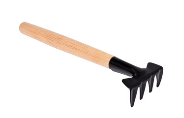 Rake on white background.