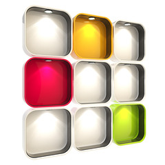 Shop window copyspace showcase isolated