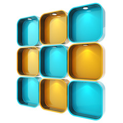 Shop window copyspace showcase isolated