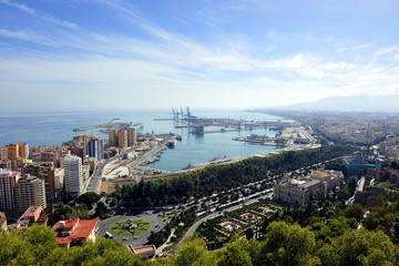 Fototapeta premium Vista panorámica de Málaga