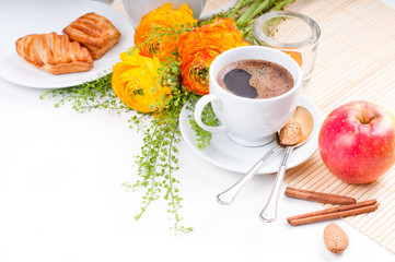 Elegant fresh breakfast