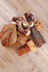 hot rural french round rye breads