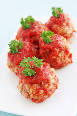 meatballs with parsley