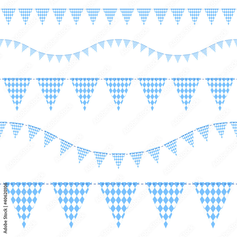 Sticker 5 seamless octoberfest festoons light blue