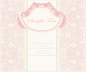 romantic vintage invitation