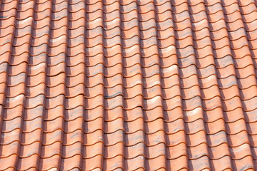 Orange roof tiles background