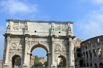 Arch of Constantine and Colosseum