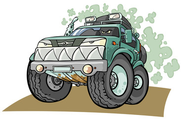 Cartoon Off road Vehicle.