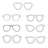 Set of oldschool glasses frames