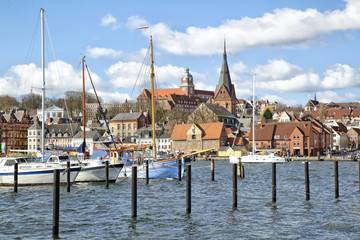 Fototapeta premium Stadtansicht von Flensburg, Deutschland