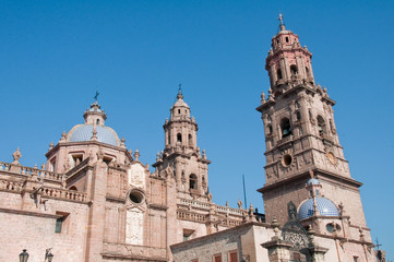 Fototapeta na wymiar Morelia Cathedral, Michoacan (Meksyk)