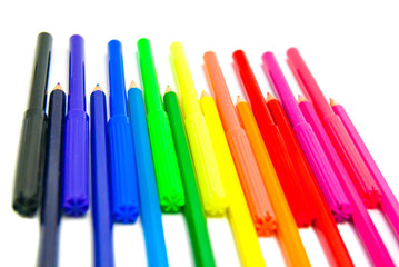 colorful pencils and markers