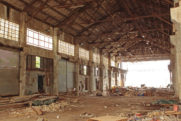 Fototapeta na wymiar Abandoned Industrial Furnace