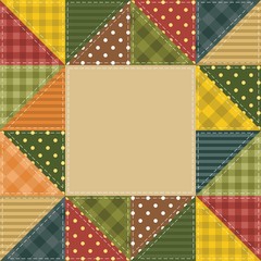 frame with patchwork elements