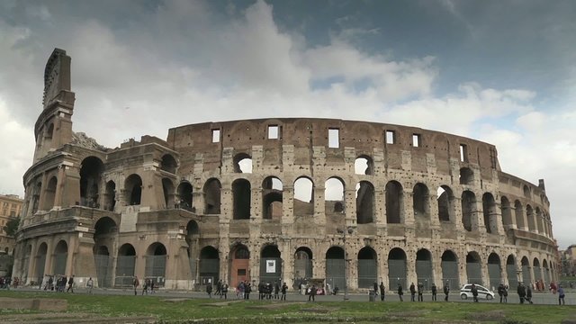 Time-lapse of Colosseum, Rome, Italy