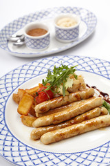 sausages and potatoes