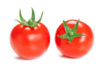 Tomato isolated on white background.