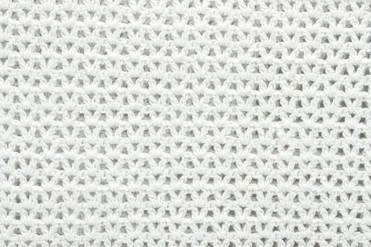 Fototapeta knit white texture, crochet background