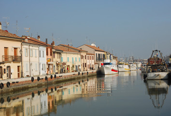Fototapeta premium Italy Cesenatico fishing harbor