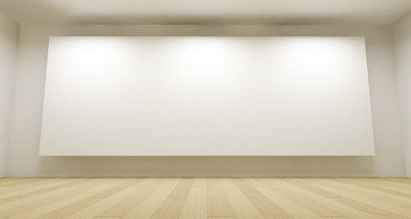 Naklejka premium 3d room with white backdrop, clean space