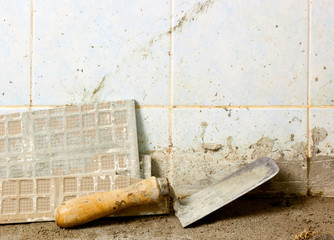 Section of a house renovation showing unfinished flooring