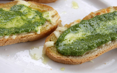Pesto on Toast