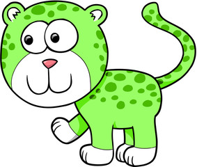 Cute Leopard Vector Illustration Cartoon Art