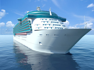 3D illustration of a Cruise Ship