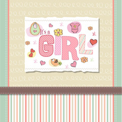 baby girl shower card