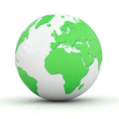 3D green Globe.