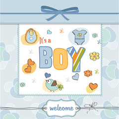Fototapeta premium baby boy shower card