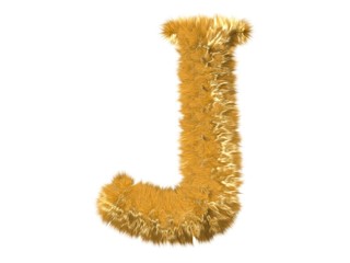 Letter J from fur fox alphabet