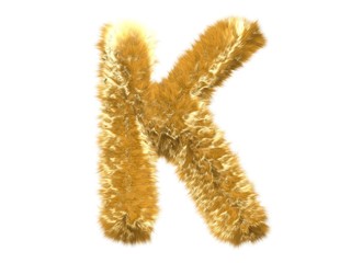 Letter K from fur fox alphabet
