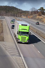 truck transport on highway