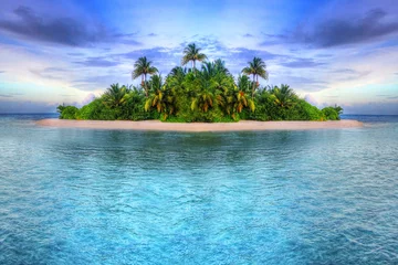 Fotobehang Tropical island of Maldives © Patryk Kosmider
