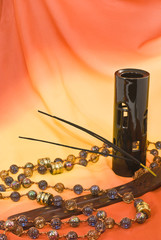 scented candles and  lamp